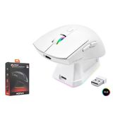 Mouse Kablosuz Gaming Oyuncu Kablosuz Gaming Rgb Şarj Standlı Mofan Mf1215w Beyaz