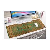 Mouse Pad, 30X70 Cm, Mavi Halı Desen Baskılı, Kaymaz Taban, Bilek Destekli, Dikişsiz Kenar, Ergonomik, Ofis ve Oyuncular Için (Yeşil) - Option-1 - 001-Renkli