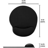 Mouse Pad Bilek Destekli Jel Mouse Pad,ergonomik Kaymaz Taban,oyun ve Ofis Için Fare Altlığı,suya Dayanıklı, Renk Seçenekli, 26X21CM Ideal Ölçü (Siyah) - Option-1 - 0002 - Beyaz