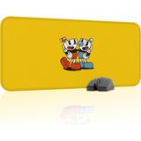 mousepad bastir Cuphead Kaymaz Dikişli Kauçuk Oyuncu Mousepad V2 - 70X30 Xl Gaming Mouse Pad Fare Altlığı