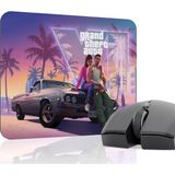 mousepad bastir Gta 6 Kaymaz Dikişli Kauçuk Oyuncu Mousepad V5 - 22X18 Gaming Mouse Pad Fare Altlığı