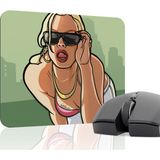 mousepad bastir Gta San Andreas Kaymaz Dikişli Kauçuk Oyuncu Mousepad V2 - 22X18 Gaming Mouse Pad Fare Altlığı