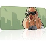 mousepad bastir Gta San Andreas Kaymaz Dikişli Kauçuk Oyuncu Mousepad V2 - 70X30 Xl Gaming Mouse Pad Fare Altlığı