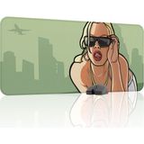 mousepad bastir Gta San Andreas Kaymaz Dikişli Kauçuk Oyuncu Mousepad V2 - 90X40 Xxl Gaming Mouse Pad Fare Altlığı