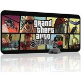 mousepad bastir Gta San Andreas Kaymaz Dikişli Kauçuk Oyuncu Mousepad V4 - 90X40 Xxl Gaming Mouse Pad Fare Altlığı