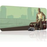 mousepad bastir Gta San Andreas Kaymaz Dikişli Kauçuk Oyuncu Mousepad V5 - 90X40 Xxl Gaming Mouse Pad Fare Altlığı