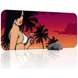 mousepad bastir Gta Vice City Kaymaz Dikişli Kauçuk Oyuncu Mousepad V4 - 70X30 Xl Gaming Mouse Pad Fare Altlığı