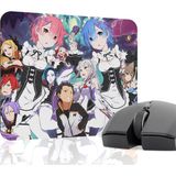 mousepad bastir Re Zero Kaymaz Dikişli Kauçuk Oyuncu Mousepad V4 - 22X18 Gaming Mouse Pad Fare Altlığı