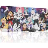 mousepad bastir Re Zero Kaymaz Dikişli Kauçuk Oyuncu Mousepad V4 - 90X40 Xxl Gaming Mouse Pad Fare Altlığı