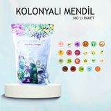 Mouvement 23 Farklı Çeşit Kokuda Kolonyalı Islak Mendil Seti | Ferahlatıcı & Hijyenik Tek Kullanımlık Mendil 160 Adet