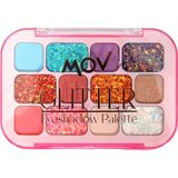 Mov 12'li Glitter Göz Farı Paleti No:02 12 Renk Mat ve Işıltılı Seçenekler İçeren - karışık