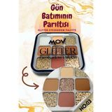 Mov 9’lu Glitter Göz Farı Paleti No:03 – Yüksek Pigmentli Çok Renkli Işıltılı