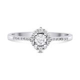 Mov Diamond Eien Vintage Esintili Pırlanta Tektaş 14 Ayar Altın Kadın Yüzük - Beyaz