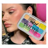 MOV Glitter 12’li Göz Farı Paleti No:04 Uzun Süre Kalıcı Işıltılı ve Yarı Mat Renkler - Işıltılı glitter eyeshadow palette