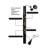 MOV Kalp Desenli Eyeliner - Siyah