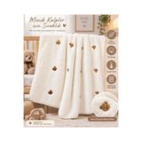 Movamirbaby AYICIK NAKIŞLI WELLSOFT BEBEK BATTANİYESİ 90X100 CM YUMUŞAK DOKULU