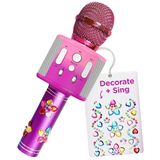 Move2Play, Çocuk Karaoke Mikrofonu | Mücevher Çıkartmalarıyla Kişiselleştirin | Kızlar, Erkekler ve Küçük Çocuklar için Doğum Günü Hediyesi | Kız Oyuncakları 3, 4-5, 6, 7, 8+ Yaş