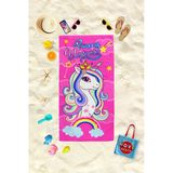 Movekids Unicorn Desenli Çocuk Plaj Havlusu