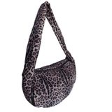 Movement Bag Su İtici Kumaş Kadın Omuz Çantası - Şık ve Geniş Tasarım, Fermuarlı Yan Cepler, Günlük ve Seyahat Tipi Kadın Kol Çantası (Leopar)