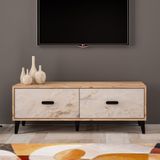 Movemo 130 cm TV Sehpası Atlantik Çam-Mola Mermer