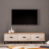 Movemo 180 cm TV Sehpası Atlantik Çam-Mola Mermer