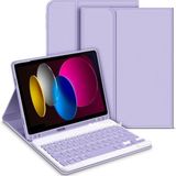 Moveteck Ipad Air 4 ve 5 Nesil 10.9 Inç Uyumlu Tablet Klavyeli Kılıf Bluetooth Kalem Bölmeli St