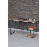 Movia Home Metal Çalışma Masası Ofis Bilgisayar Laptop Masası - Y: 73 cm D: 60 cm G: 120 cm - Ceviz