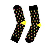 Moving Ananas Desenli Renkli Tasarım Çorap - Tropikal Meyve Figürlü Eğlenceli Pamuklu Çorap - Sarı ve Yeşil Pop-Art Tarzı Yumuşak ve Konforlu Unisex Soket Çorap, Yaz Enerjisini Yansıtan Hediyelik