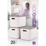 Mowo Home 20 Lt Beyaz Dolap Içi Düzenleyici Kapaklı Kutu, Dekoratif Saklama Kutusu, Sepet, Organizer, Oyuncak