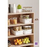 Mowo Home 3 Adet 4,5 Litre Mutfak Düzenleyici, Buzdolabı Düzenleyici, Banyo Düzenleyici, Organizer, Saklama Kabı