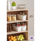 Mowo Home 3 Adet Slim Mutfak düzenleyici, Buzdolabı Düzenleyici, Banyo Düzenleyici, Organizer, Saklama Kabı