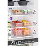 Mowo Home 6'lı Set Buzdolabı Düzenleyici, Mutfak düzenleyici, Banyo Düzenleyici, Organizer, Saklama Kabı