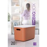 Mowo Home BigBox 20 Lt 1'li Kiremit Dolap Düzenleyici Kapaklı Saklama Kutusu Sepet Organizer Oyuncak kutusu