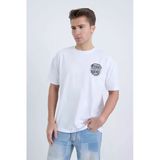 Moxe Collection Erkek Oversize Baskılı Tişört Beyaz Everything To Gain