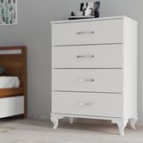 Moxen S1 Şifonyer E1 Kalite 18 mm Yonga Levha 70x97,6x38,5 cm Ölçülerinde Dört Çekmeceli