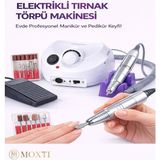 Moxti Beyaz Elektrikli Tırnak Törpü Makinesi 5 Parça Hassas Cilt İçin Onarıcı Bakım - 1 ml