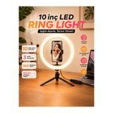 Moxti Masa Tripodlu 10 Inç Led Ring Lıght Influencer Youtuber Tiktok Telefon Tutucu Çekim Işığı
