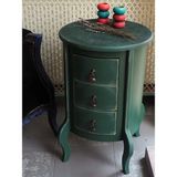 Moza Sanat 3 Çekmeceli Vintage Yeşil Eskitme Komodin Modern Tasarım ve MDF Malzeme ile Şık Görünüm