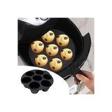 Mozabel 7 Gözlü Silikon Çok Amaçlı Airfryer Muffin Cupcake Kek ve Çörek Pişirme Kalıbı