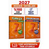 Mozaik 7.Sınıf 2027 Türkçe-Fen Bilimleri %100 Yeni Müfredat Bağlam Temelli Soru Bankası Seti