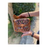 Mozaik Desenli Otantik Bohem Kadın Omuz Çantası Desenli