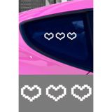 Mozaik Kalp 3'lü Set Oto Araba Cam Sticker Çıkartma Bilgisayarlar,kamyonlar, Motosikletler Için