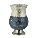 Mozaik Silver Blue Vazo Büyük 28*28*44 Cm