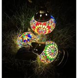 Mozaik Temalı Şarj Edilebilir Led Masa Lambası 20 cm (1 Adet)