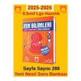 Mozaik Yayınları 2025-2026 Müfredat 8.Sınıf Fen Bilimleri %100 Yeni Müfredat Soru Bankası +Kalem
