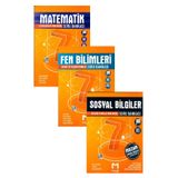 Mozaik Yayınları 7. Sınıf Matematik + Fen Bilimleri + Sosyal Bilgiler Soru Bankası Seti 2021