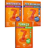 Mozaik Yayınları 7. Sınıf Matematik Fen Bilimleri Türkçe Soru Bankası Seti 3 Kitap Yeni maarif Modele Tamamen Uygun 2027