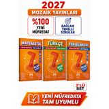 Mozaik Yayınları Mozaik 7.Sınıf 2027 Matematik-Türkçe-Fen Bilimleri Yeni Müfredat Bağlam Temelli Soru Bankası Seti