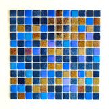 MozaiKristaL Havuz, Banyo, İç ve Dış Mekanlar ve Yaşam Alanlarının Tüm Yüzeyleri İçin Kristal Cam Mozaik. Cam Ölçüsü: 5 Mm. File Ölçüsü: 31.5X31.5 Cm. Renk: Mavi Mix. (1 Koli=10 File Karo=1m2 Fiyatıdır)
