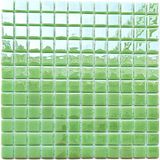 MozaiKristaL Hobi ve Sanatsal Çalışmalar Için 25X25 Adaçayı Yeşili, 31,5X31,5CM. Fileli Cam Mozaik. (1 File Karo ) - Mozaik ölçüleri:25x25mm. - File Karo Ölçüsü: 31.5x31.5cm.